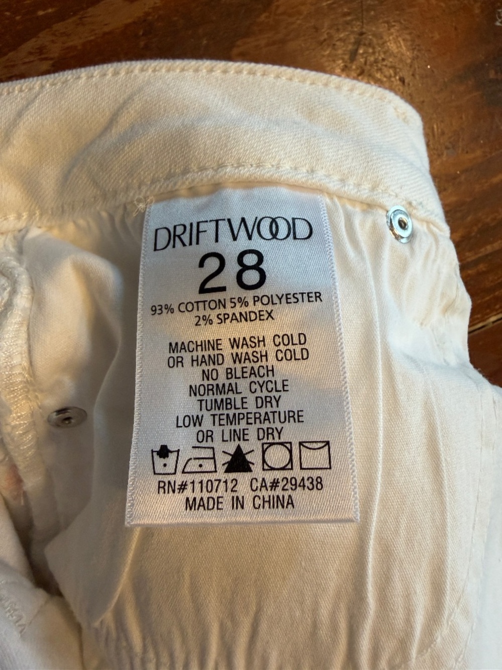Free People x Driftwood Farrah Embroidered Flare Jeans White 28 - Picture 4 of 4